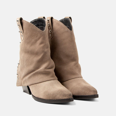 Yara Dames Sleeve Boots Suede Fango