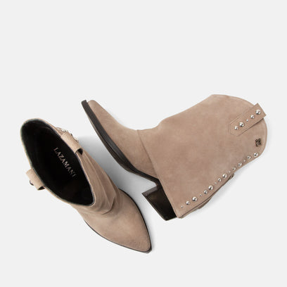 Yara Dames Sleeve Boots Suede Fango