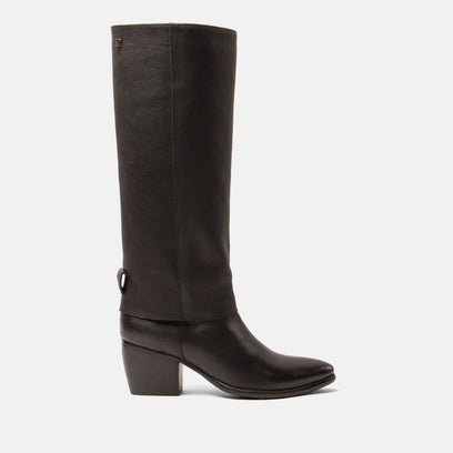 Jet Dames Laarzen Leer Black