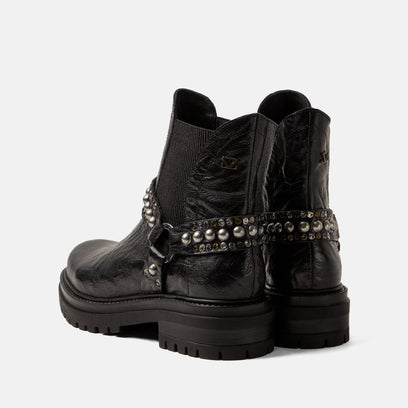 Jagger Dames Chelsea Boots Leer Black