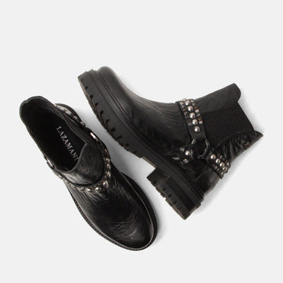 Jagger Dames Chelsea Boots Leer Black