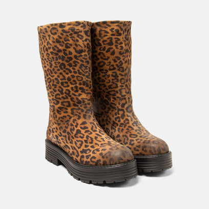 Jacky Dames Boots Suede Tan/Leo