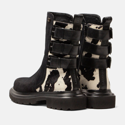 Maddy Dames Boots Suede Black/White