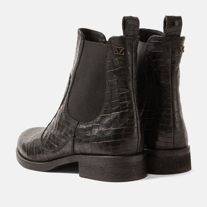 Marij Dames Chelsea Boots Leer Black