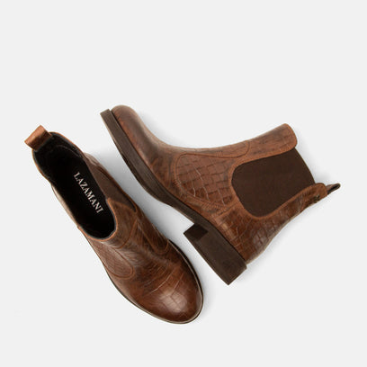 Marij Dames Chelsea Boots Leer Brown