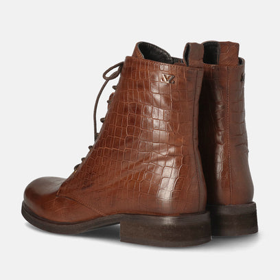 Nella Dames Veterboots Leer Brown