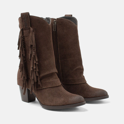 Emi Dames Laarzen Suede Brown