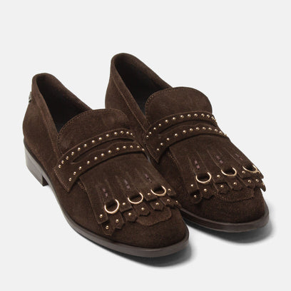 Suus Dames Loafers Suede Brown