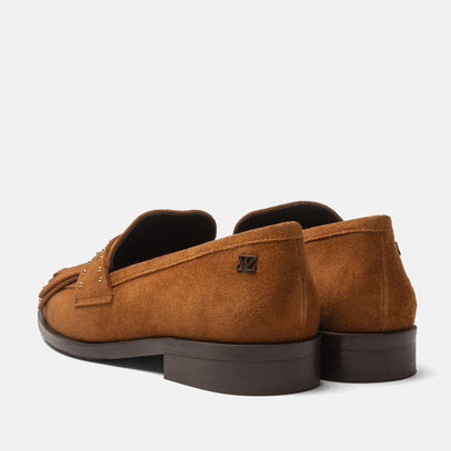 Suus Dames Loafers Suede Cognac