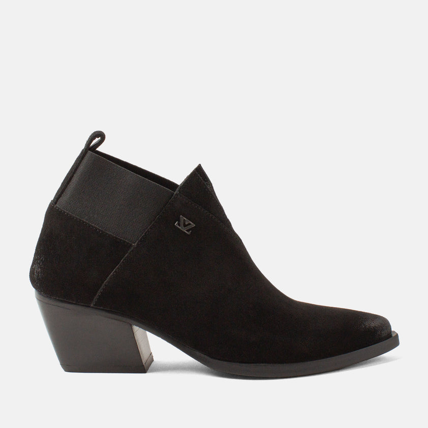 Britt Dames Enkellaarsjes Suede Black