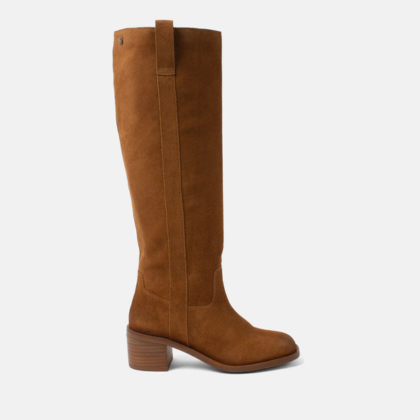 Elin Dames Laarzen Suede Cognac Elin Dames Laarzen Suede Cognac