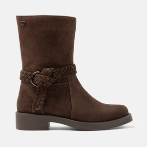 Noor Dames Enkellaarsjes Suede Brown Noor Dames Enkellaarsjes Suede Brown