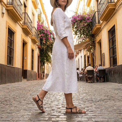 Tova Dames Sandalen Leer Black