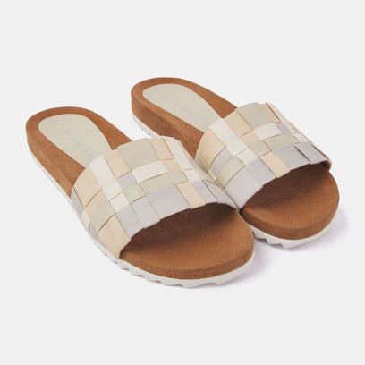 Dames Slippers 33.504 Beige Multi