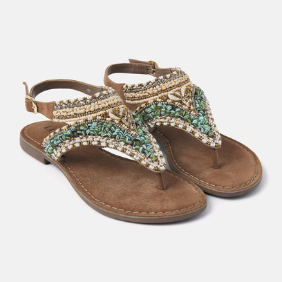 Estella Dames Sandalen Leer Taupe