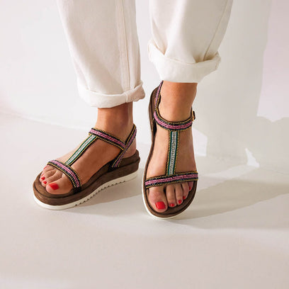 Dames Sandalen 75.417 Pink Multi