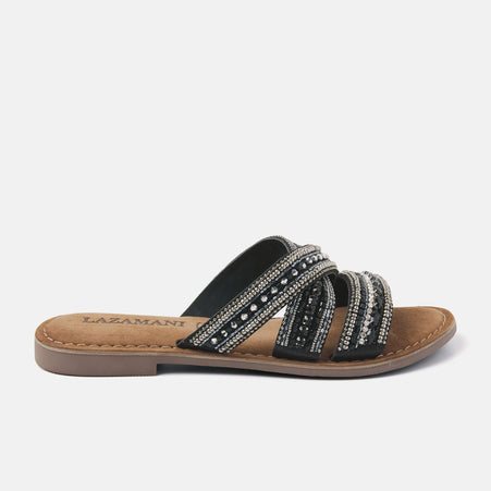 Marlin Leren Dames Slippers Black Marlin Leren Dames Slippers Black