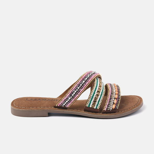 Marlin Leren Dames Slippers Tan Marlin Leren Dames Slippers Tan