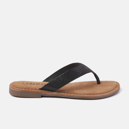 Vera Dames Slippers Leer Black Vera Dames Slippers Leer Black