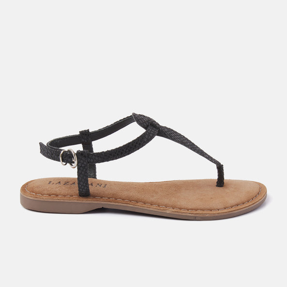 Anna Leren Dames Sandalen Black Anna Leren Dames Sandalen Black