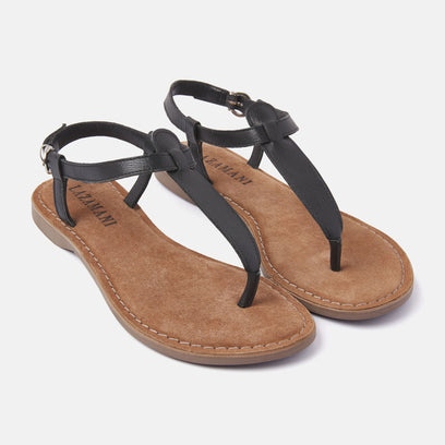 Iris Leren Dames Sandalen Black