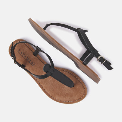 Iris Leren Dames Sandalen Black