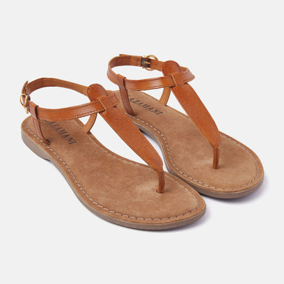 Iris Leren Dames Sandalen Tan