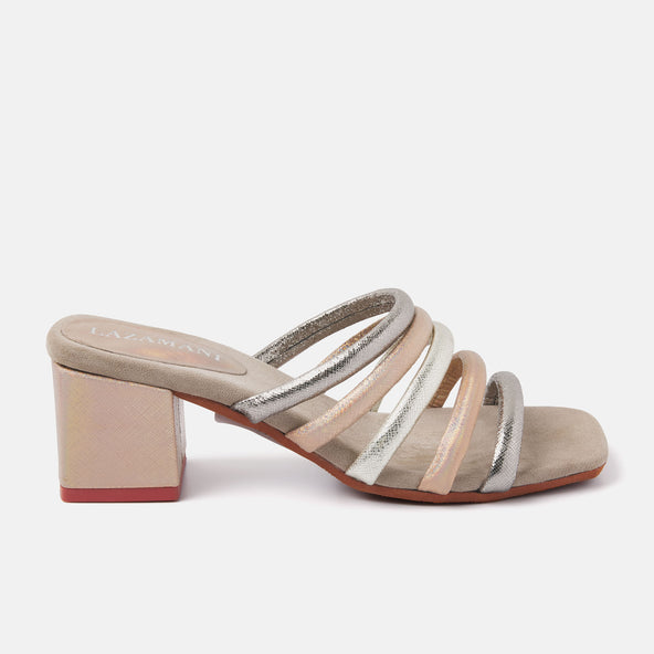 Dames Muiltjes 85.562 Biscuit Multi Dames Muiltjes 85.562 Biscuit Multi