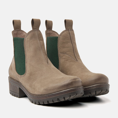 Dames Chelsea Boots 68.002 Taupe-Green