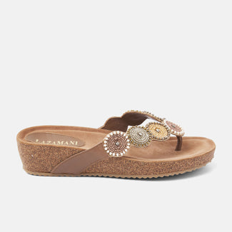 Beige slippers dames