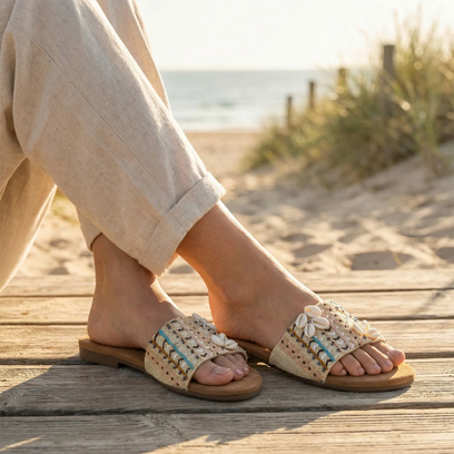 Britta Dames Slippers Offwhite