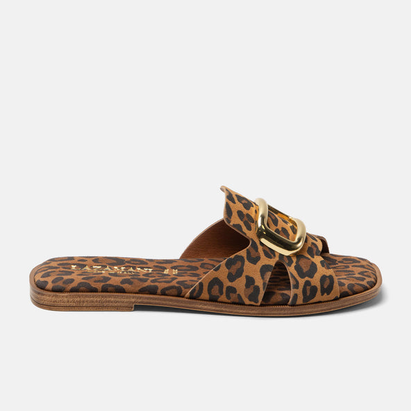Vito Dames Slippers Suede Leopard