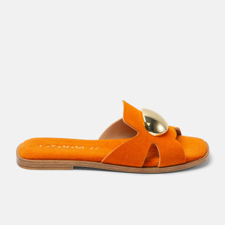 Oranje slippers dames