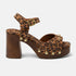 Luisa Dames Clogs Suede Leopard