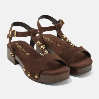 Ola Dames Clogs Suede Brown