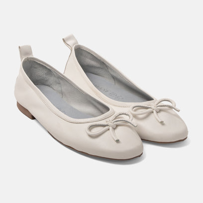 Josefina Dames Ballerina’s Leer White