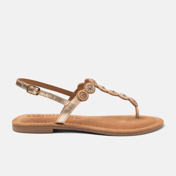 Luz Dames Sandalen Leer Gold
