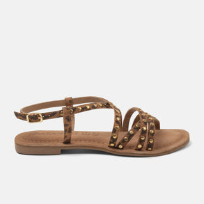 Tova Dames Sandalen Suede Leopard