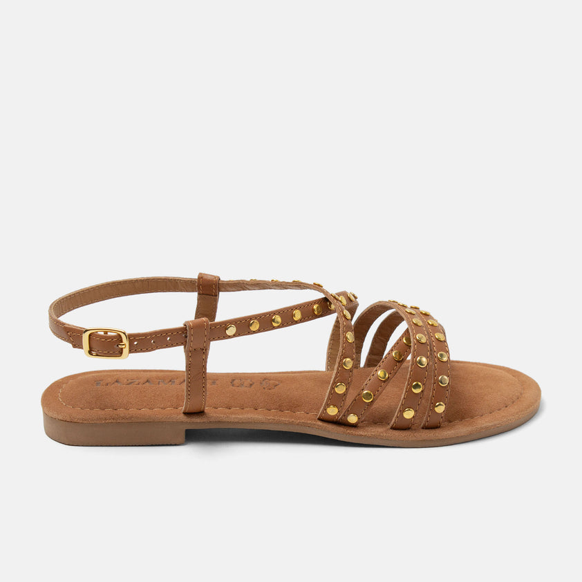 Tova Dames Sandalen Leer Tan