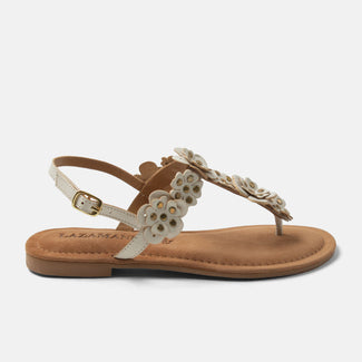 Pippa Dames Sandalen Leer White