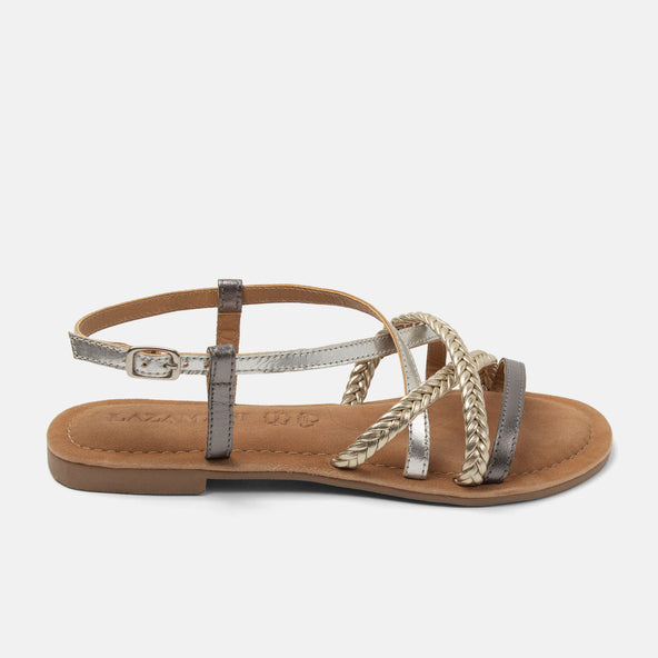 Gea Dames Sandalen Leer Silver