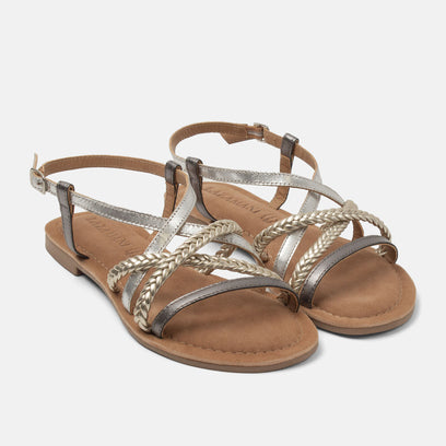 Gea Dames Sandalen Leer Silver