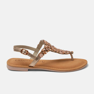 Sil Dames Sandalen Leer Roségold