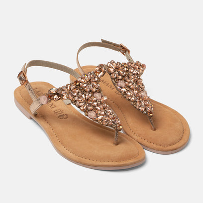 Sil Dames Sandalen Leer Roségold
