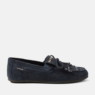 Belle Dames Mocassins Suede Navy
