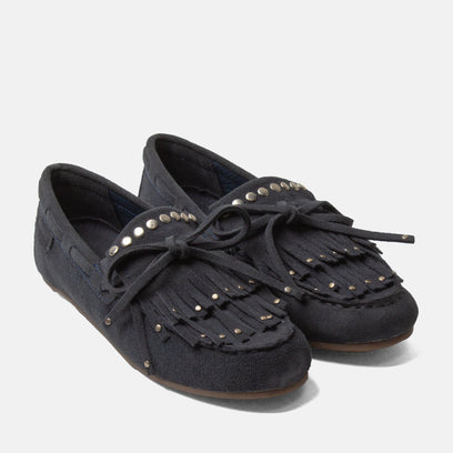 Belle Dames Mocassins Suede Navy