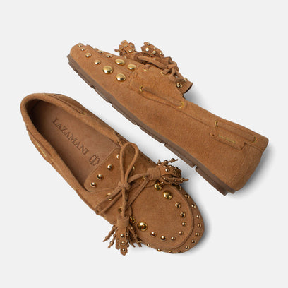 Stella Dames Mocassins Suede Cognac