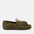 Stella Dames Mocassins Suede Green