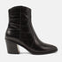 Ot Dames Enkellaarsjes Leer Black
