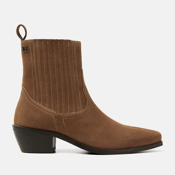 Jade Dames Chelsea Boots Suede Taupe